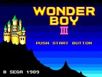 une photo d'Ã©cran de Wonder Boy III - The Dragon s Trap sur Sega Master System